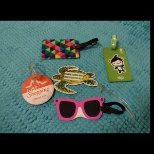 Lot of 5 luggage tags